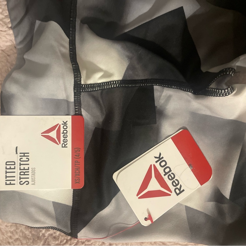 Reebok Black and White Patterned Leggings